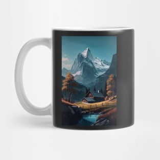 Switzerland Mountain Landscape Home Drawing Mug